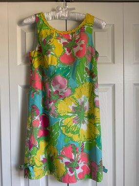 Women’s Lilly Pulitzer Tropical Hibiscus Shift Dress Size 2
